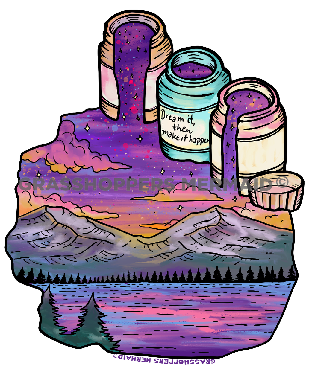 Watercolor Mountain Dreams