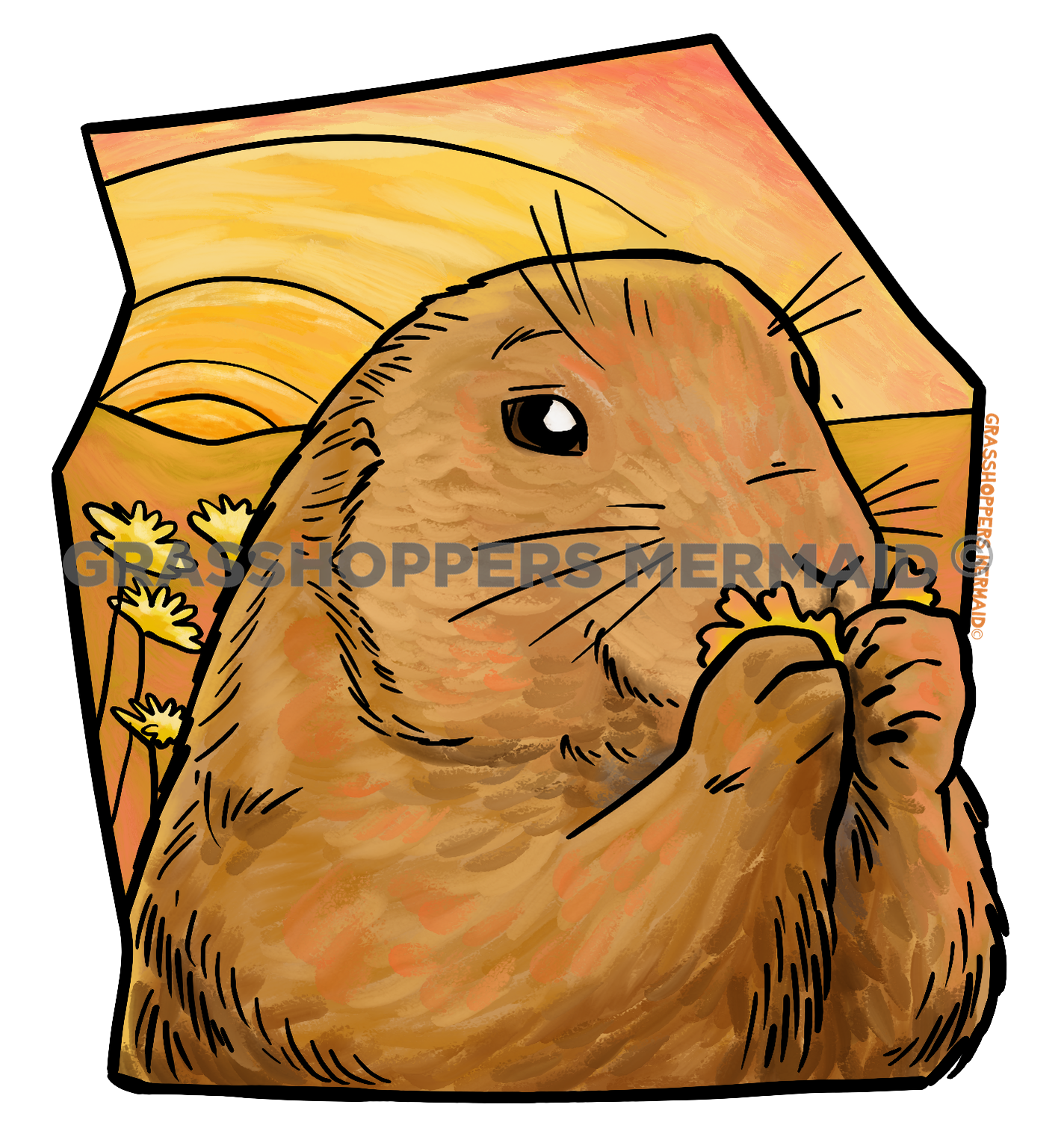 Watercolor Prairie Dog