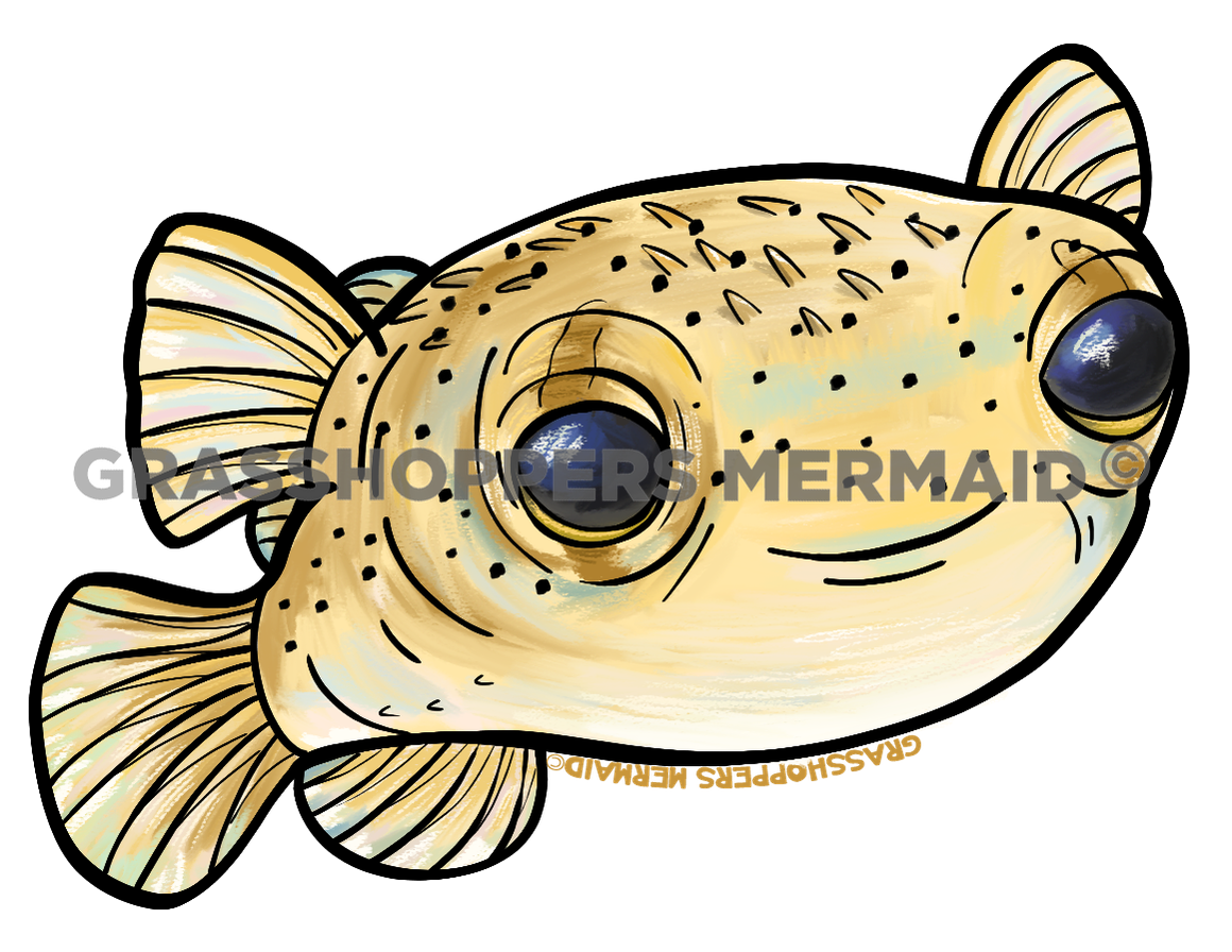 Watercolor Puffer Baby