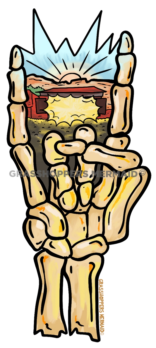 Watercolor Skeleton Hand