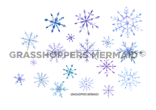 Watercolor Snowflakes