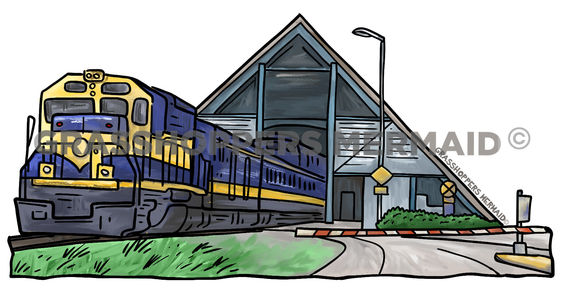 Watercolor Whittier Tunnel