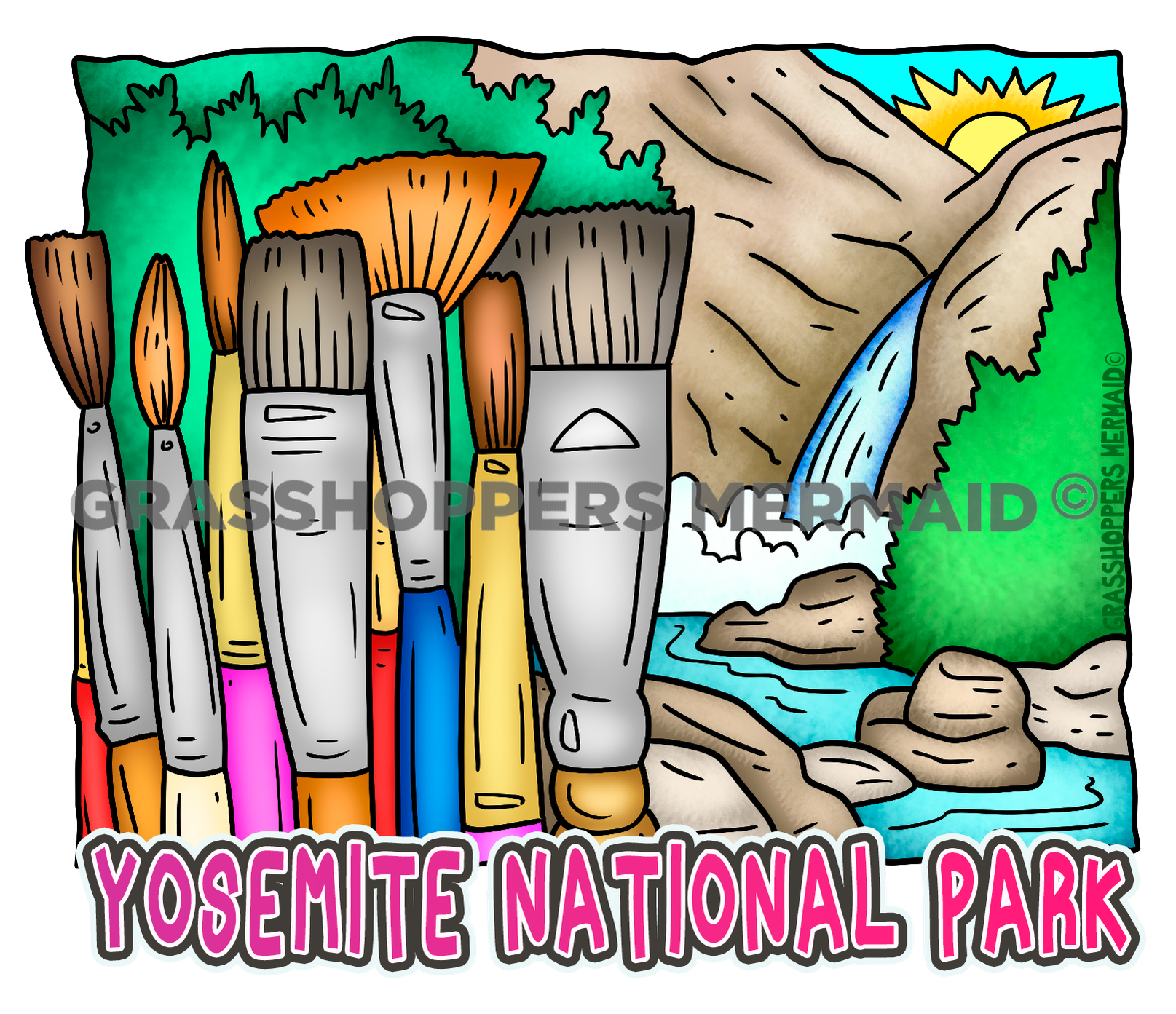 Waterfall Art Brushes