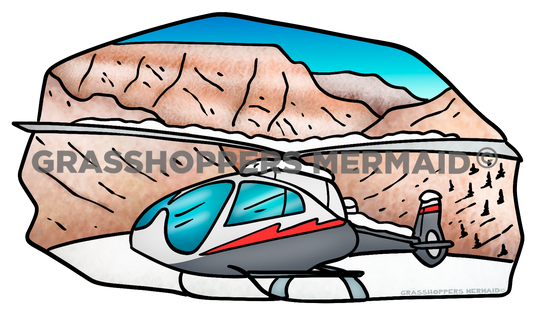 Winter Helicopter Scene