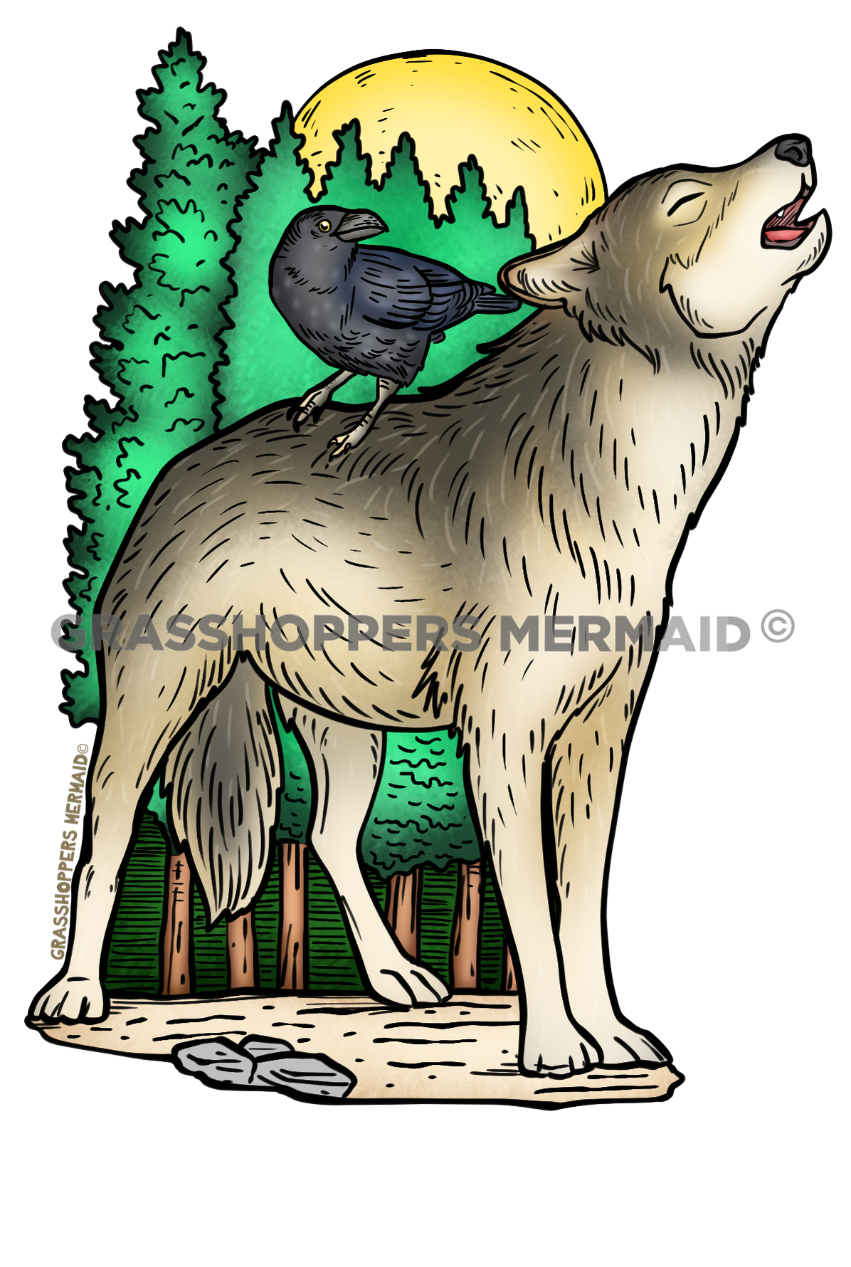 Wolf & Raven Howl