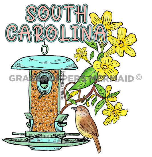 Yellow Carolina Wren Feeder