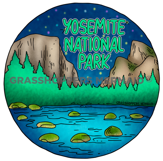 Yosemite Lake at Night