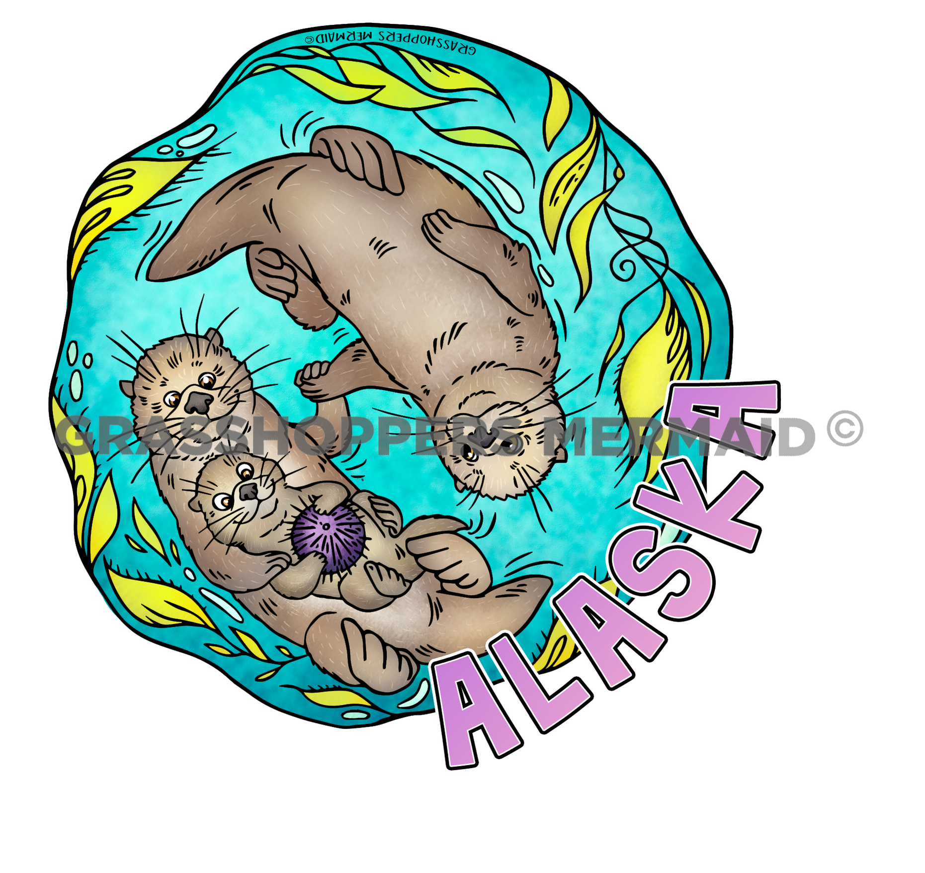 Sea Otter Family