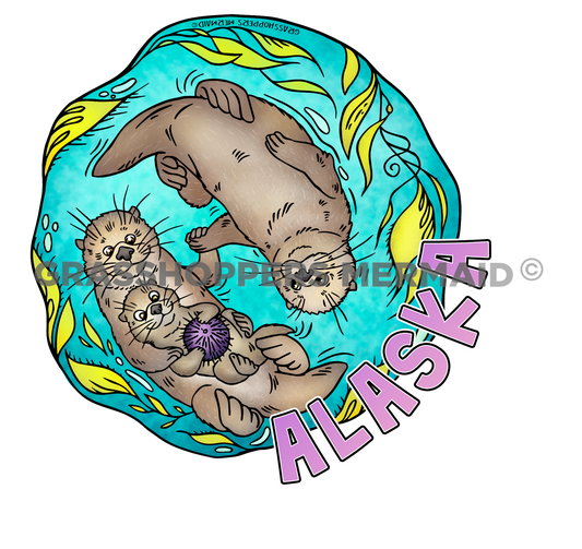 Sea Otter Family