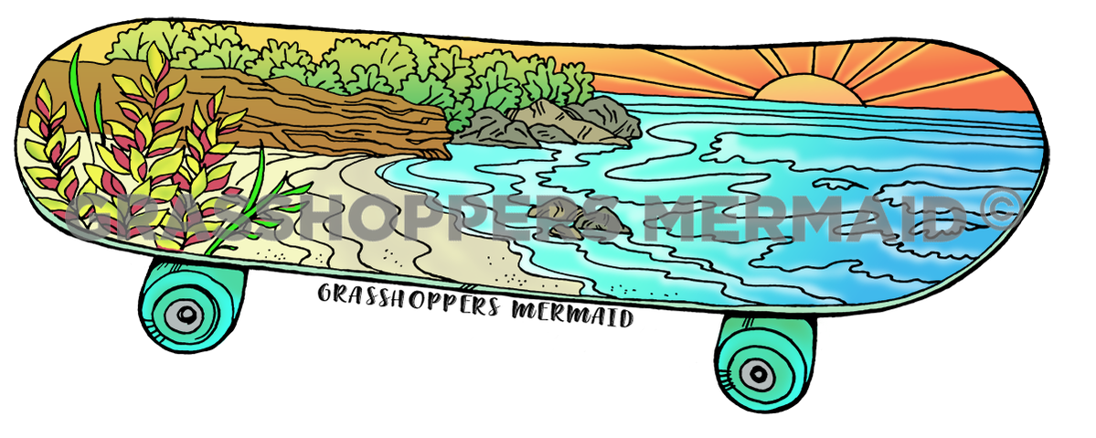Beach Skateboard Deck
