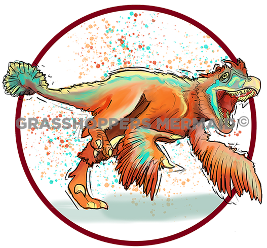 Watercolor Velociraptor