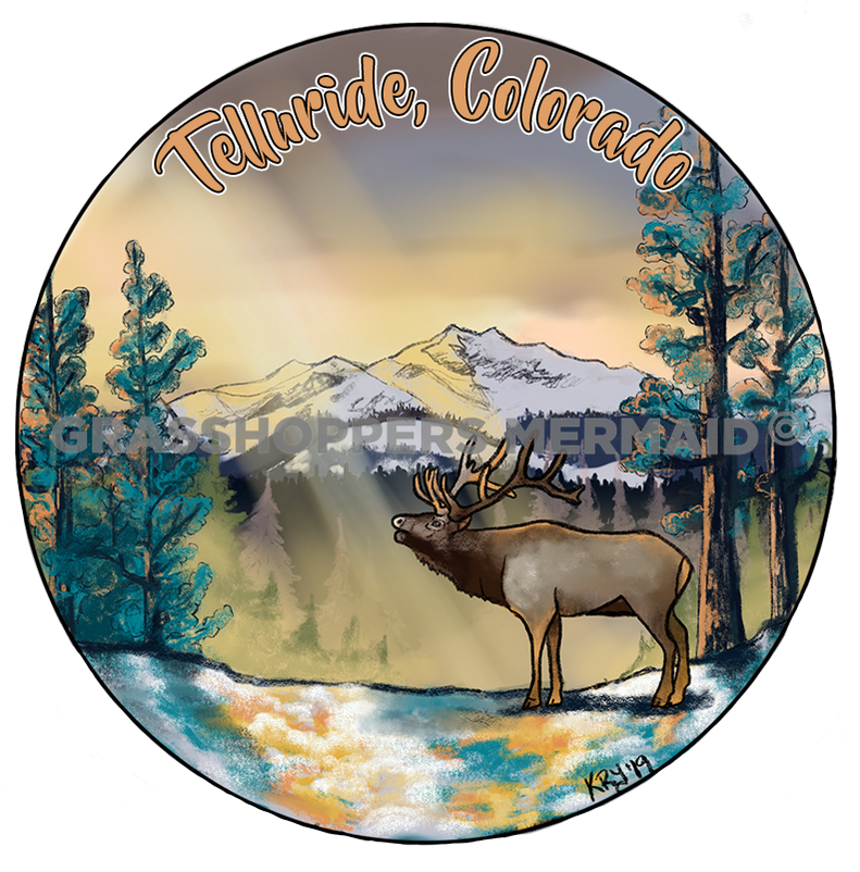 Elk in the Mountains