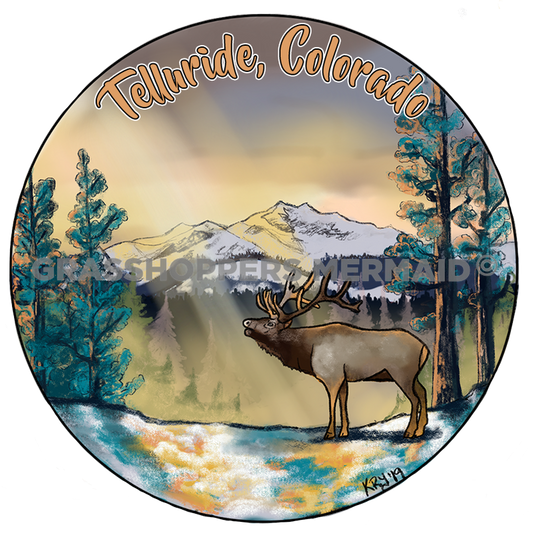 Elk in the Mountains