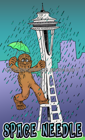 Bigfoot's Rainy Day in Seattle