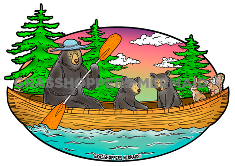 Bears in Canoe