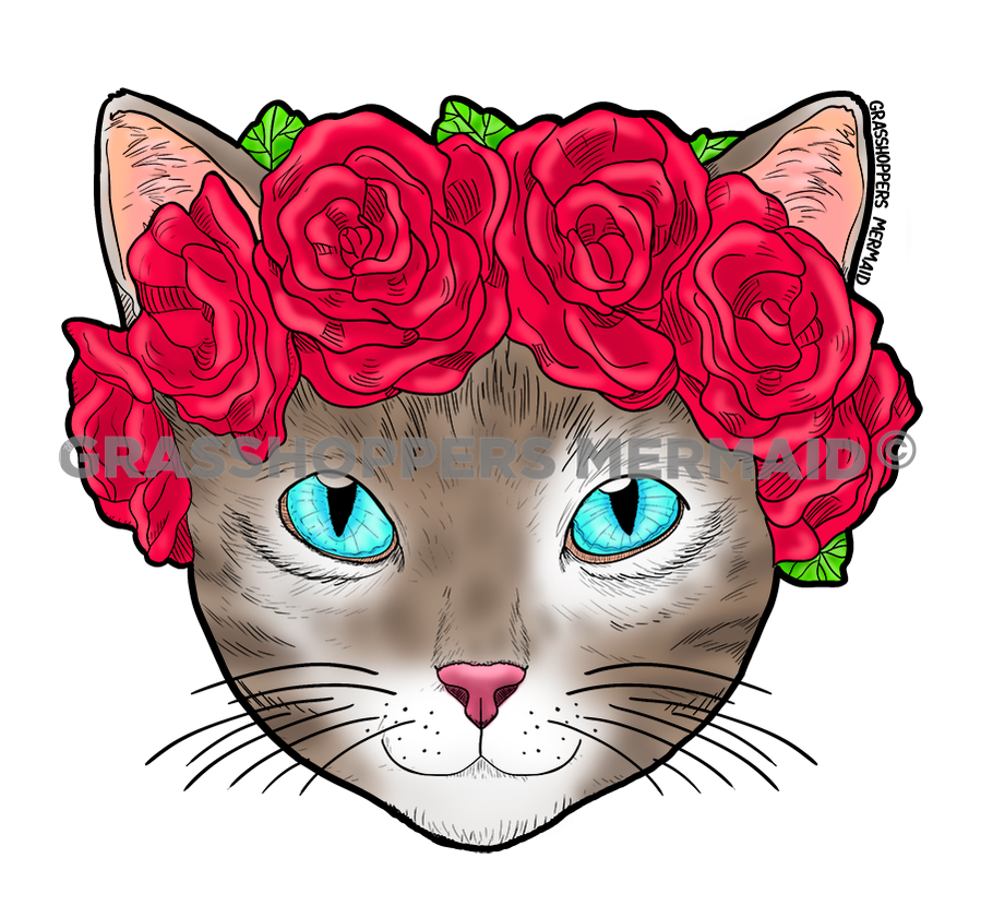 Flower Crown Cat