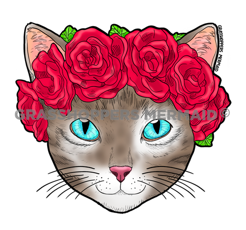 Flower Crown Cat