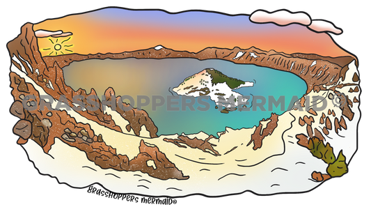 Crater Lake Winter Sunrise