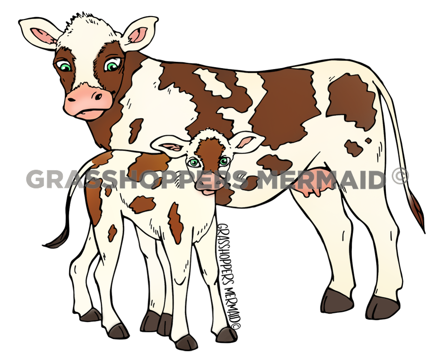 Jersey Cow Family