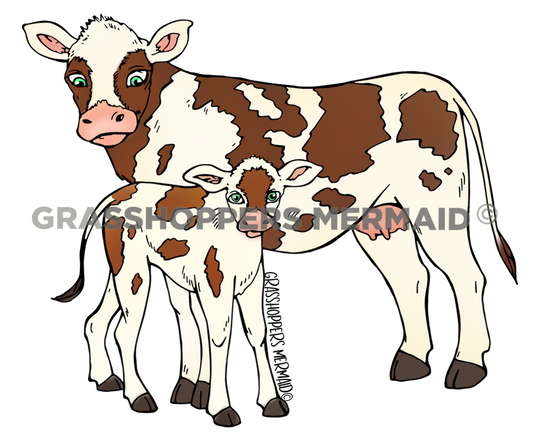 Jersey Cow Family