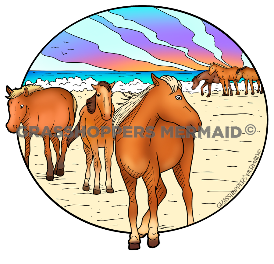 Spanish Beach Horses
