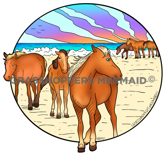 Spanish Beach Horses