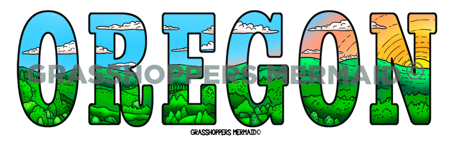 Oregon Mountain Text