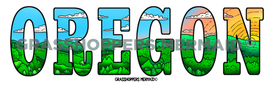 Oregon Mountain Text