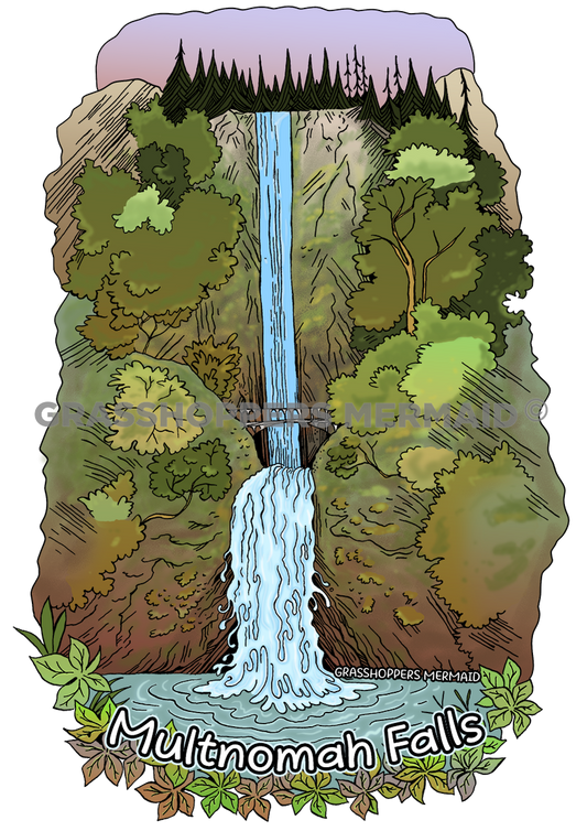 Dusky Multnomah Falls