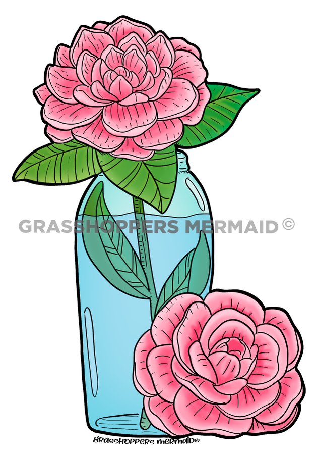 Camellias in a Jar