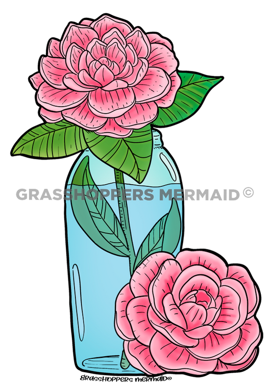 Camellias in a Jar