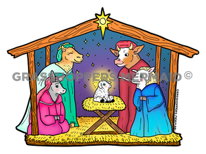 Animal Nativity Scene