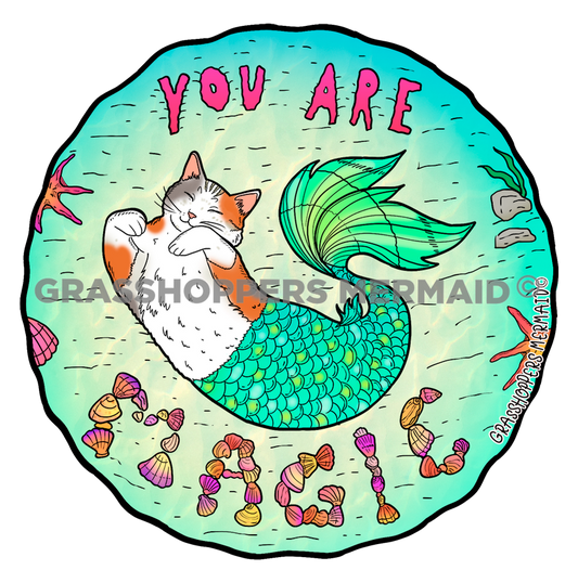 You Are Magic Purmaid - Whimsical Cat Sticker
