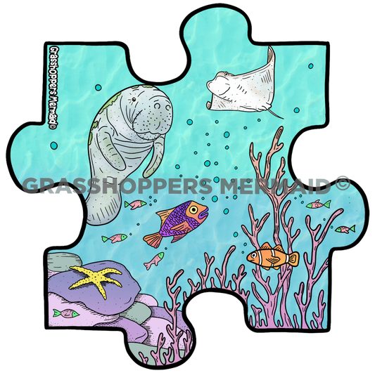 Manatee Puzzle Piece