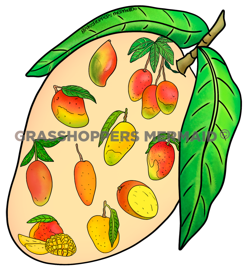 Mango Fruit Collage