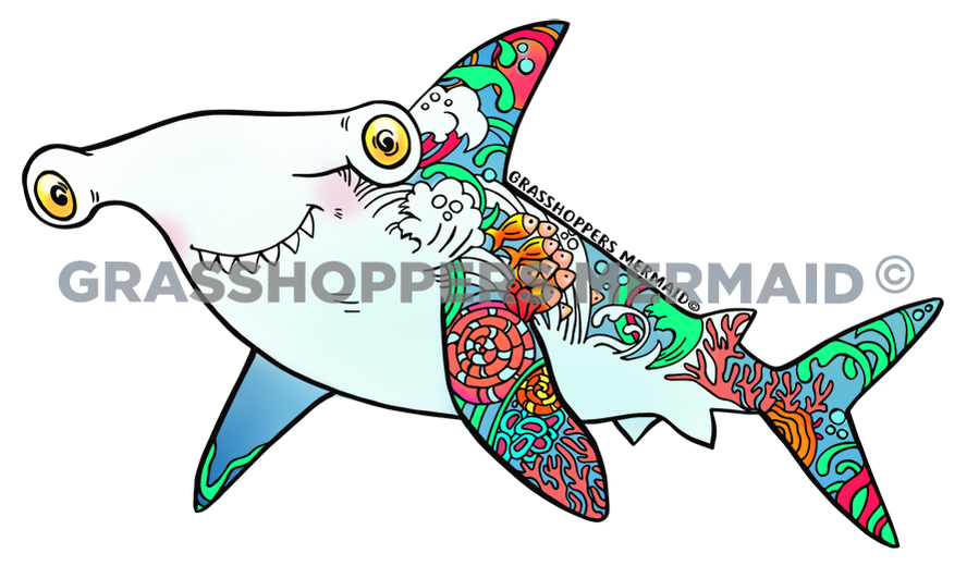 Floral Hammerhead Shark