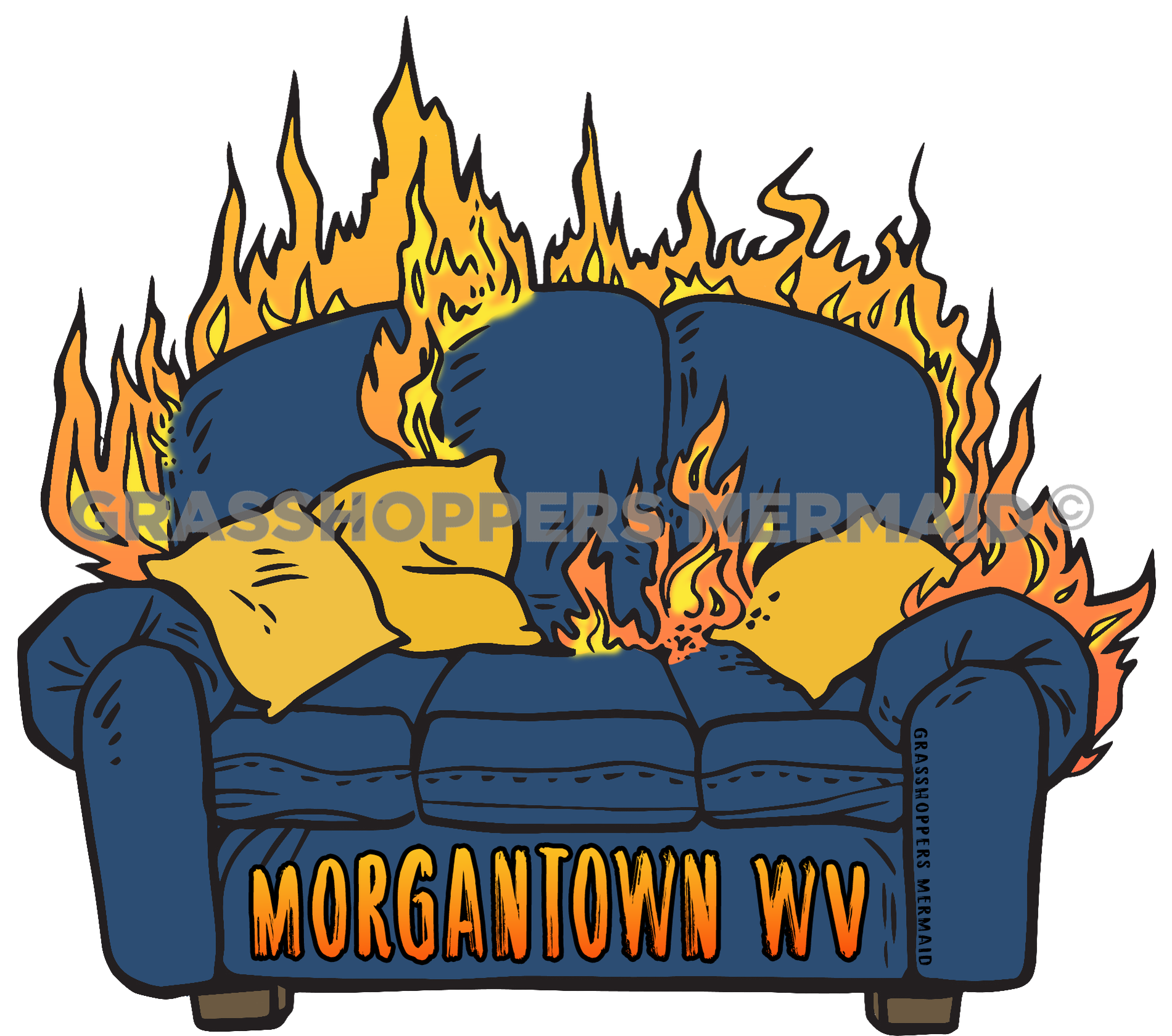 Fiery Couch