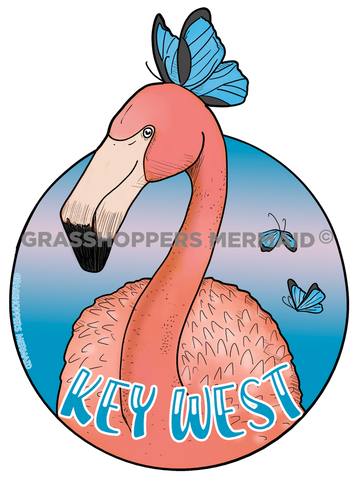 Flamingo & Butterflies