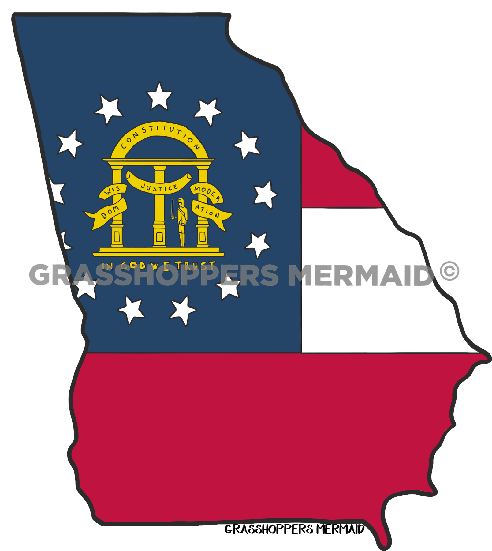 Georgia State & Flag