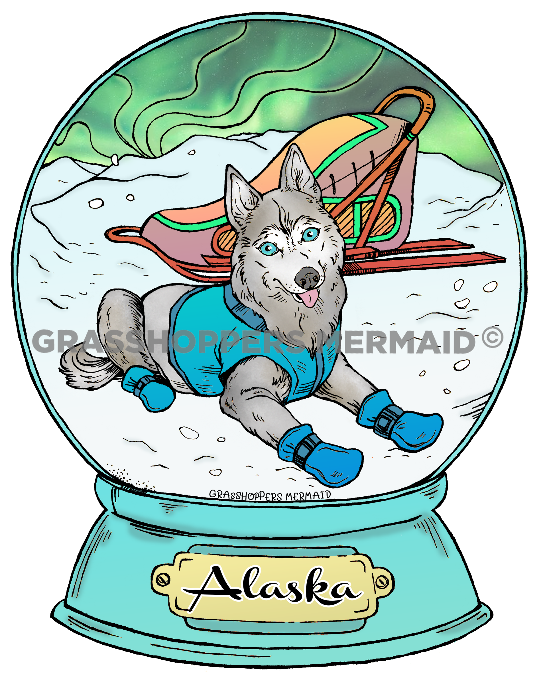Iditarod Snowglobe