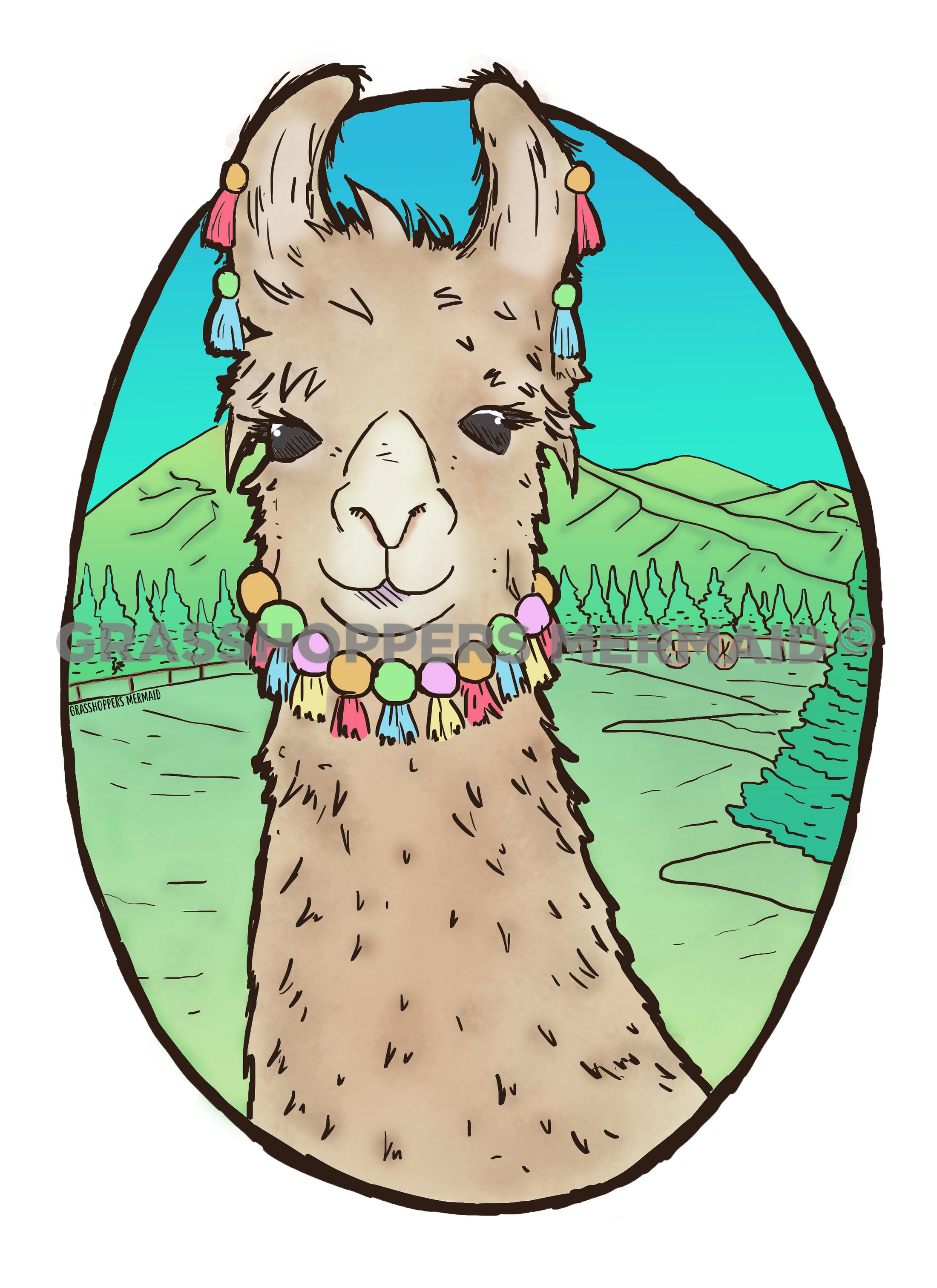 Llama Portrait