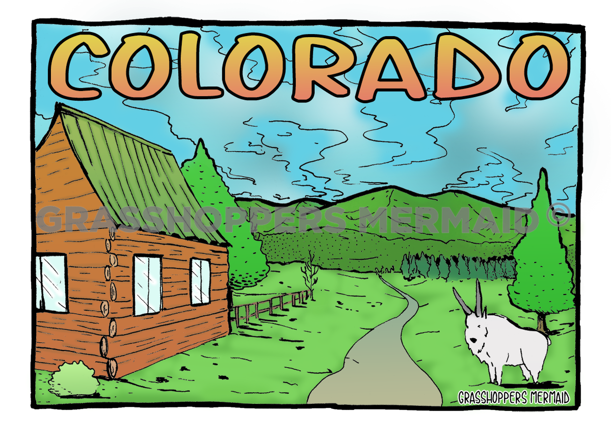 Log Cabin & Goat