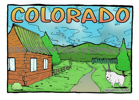 Log Cabin & Goat