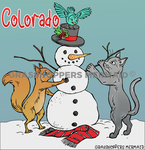 Snowman Building Friends
