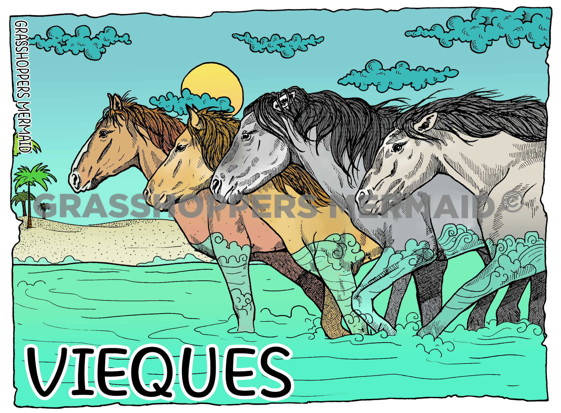 Wild Beach Horses