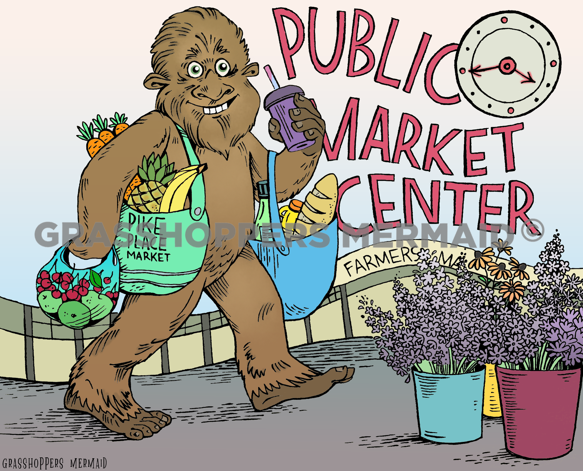 Bigfoot Visits Pike Place Market