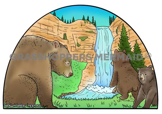 Grizzly Bear Waterfall