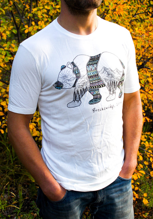 men's bamboo aztec bear shirt