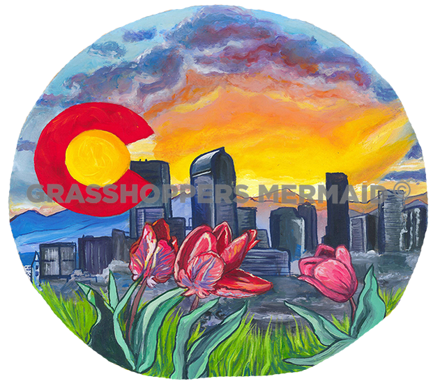 Denver Skyline Sunset